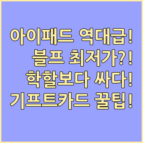 아이패드 블랙프라이데이 기프트 카드 ..