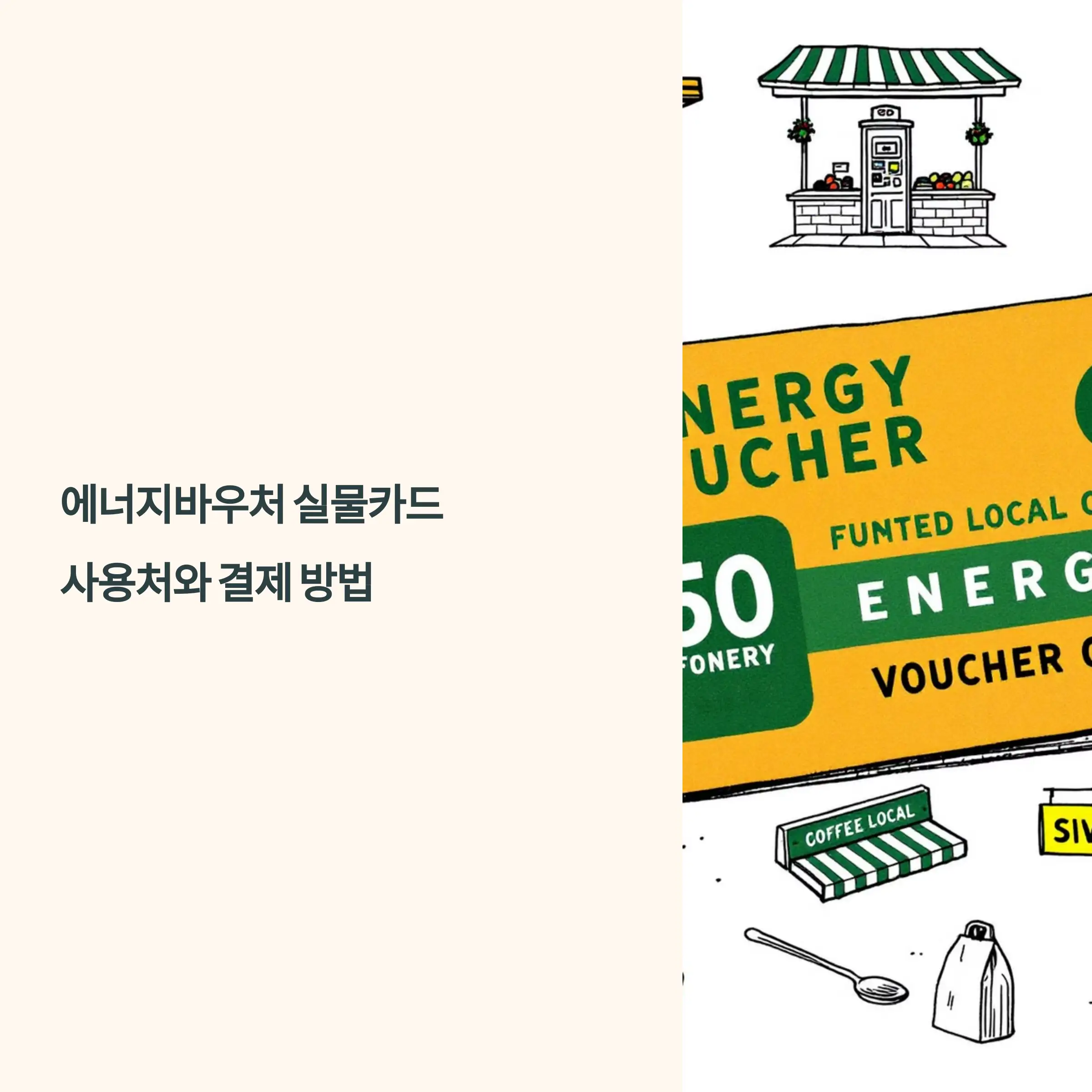 에너지바우처 실물카드 사용처와 결제 방법