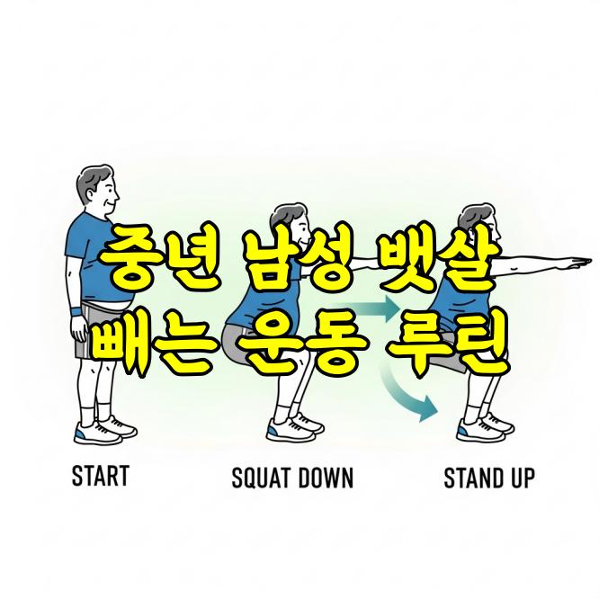 중년 남성 뱃살 빼는 효과적인 운동 루틴