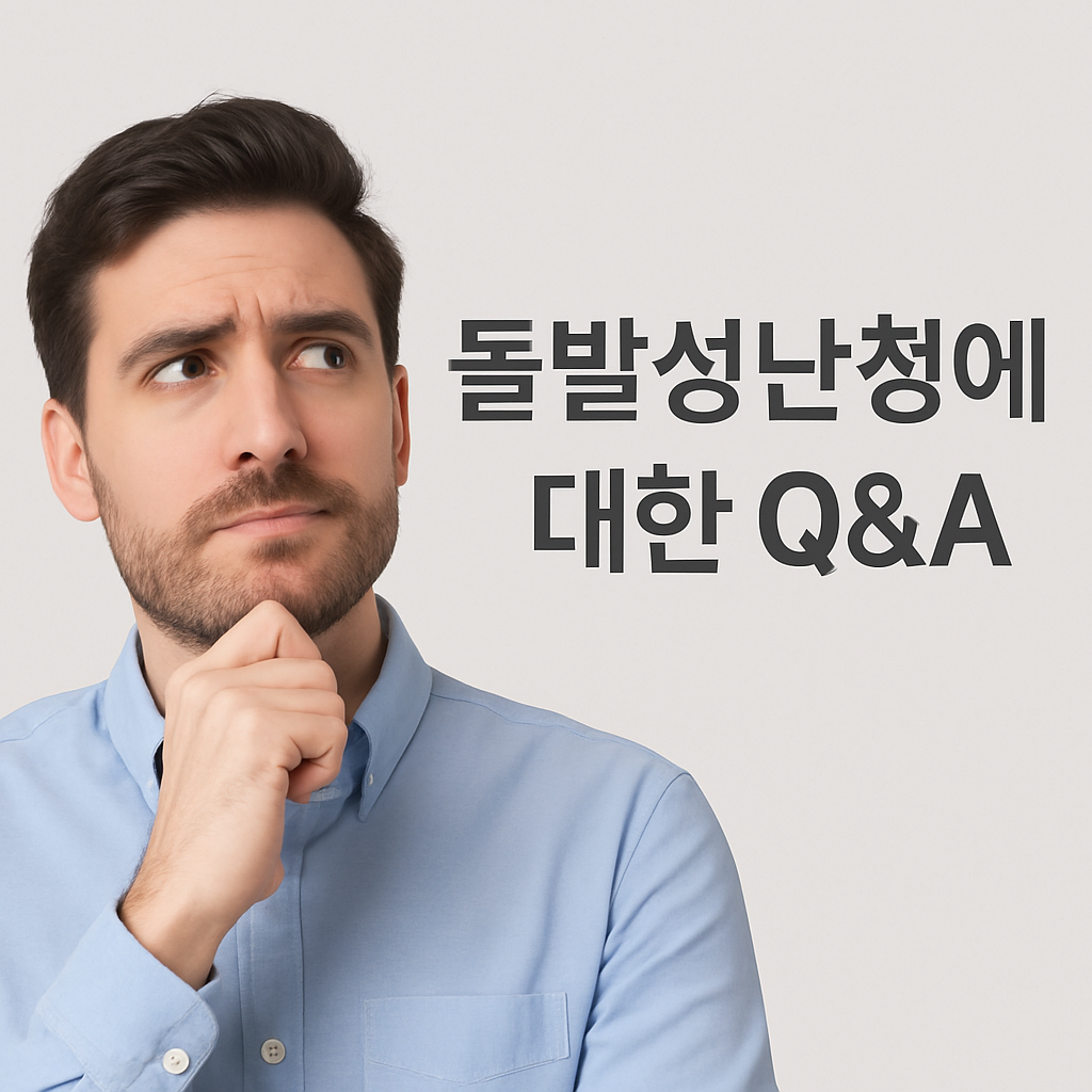 돌발성난청에 대한 자주 묻는 질문(Q&amp;A)