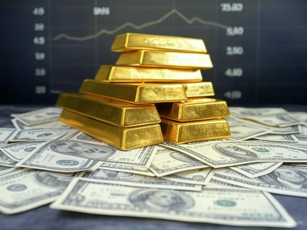 금과 달러의 관계를 보여주는 사진