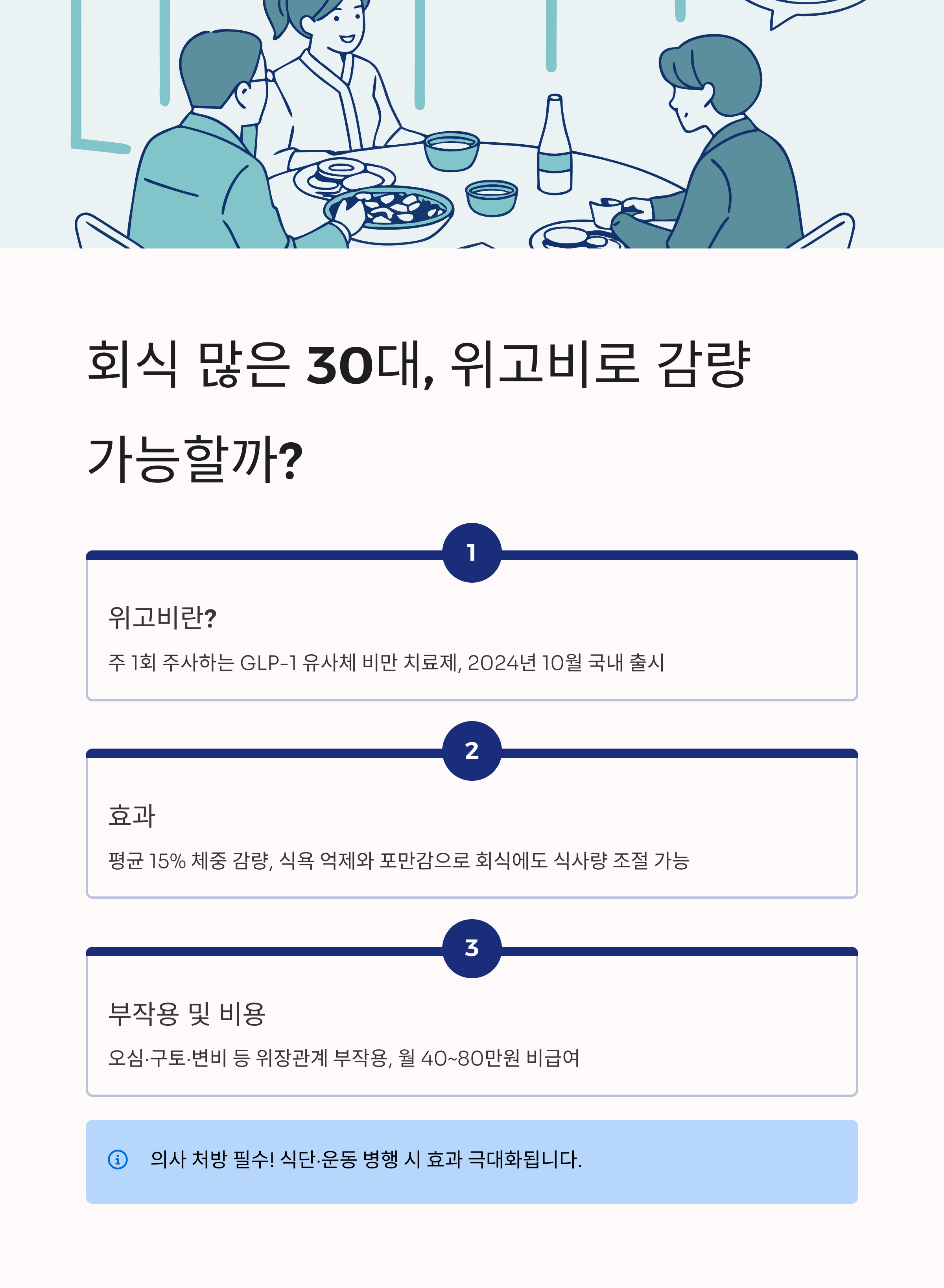 회식 많은 30대, 위고비로 감량 가능할까?