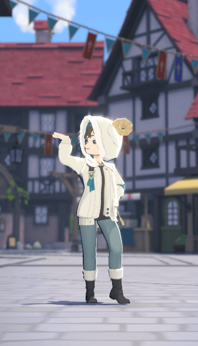 버드댄스를 추는 아이캐릭터 gif