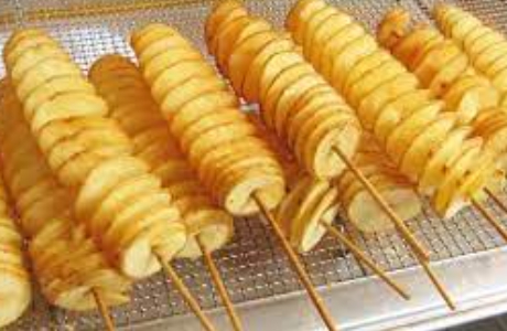 한국의 분식 회오리 감자