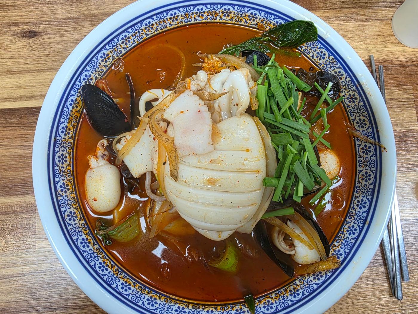 갑오징어짬뽕 통 갑오징어 비주얼