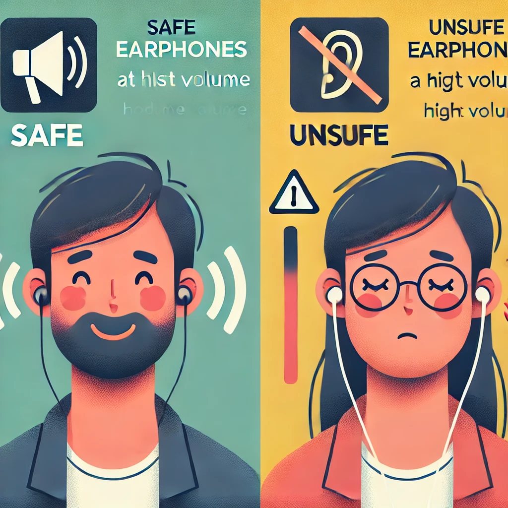 스마트폰 시대 귀 건강 이미지