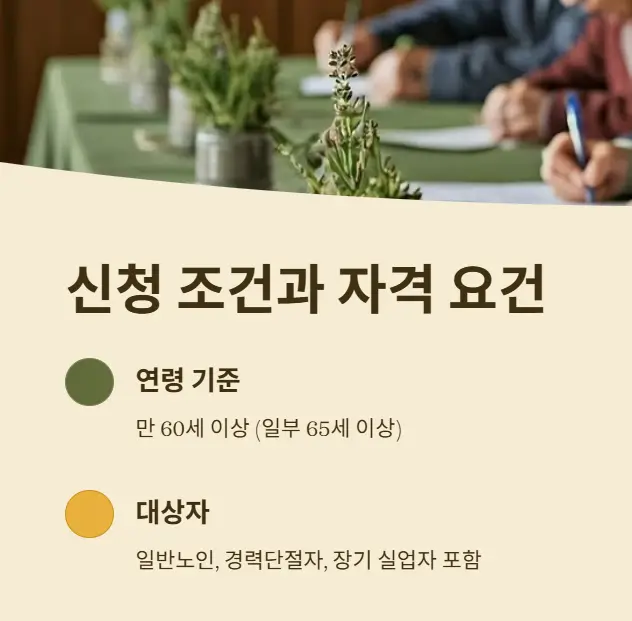 시니어 일자리 지원금