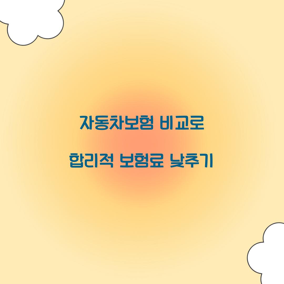 자동차보험 비교