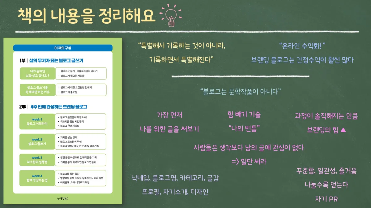 핵심키워드로-책-내용을-정리한-장표
