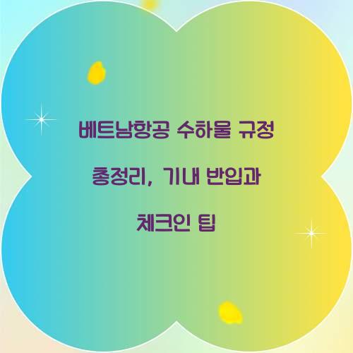 베트남항공 수하물 규정