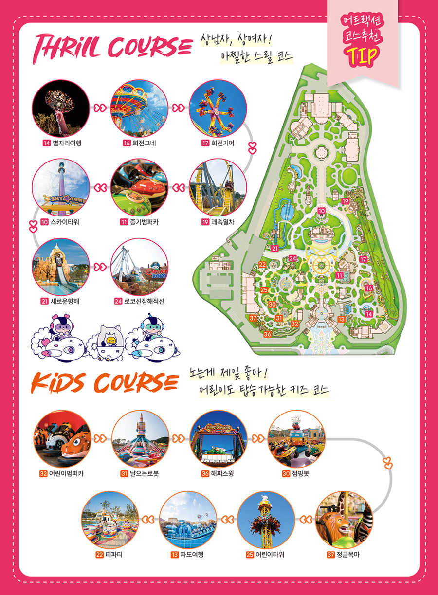 로봇랜드 어드벤처코스 키즈코스 안내도