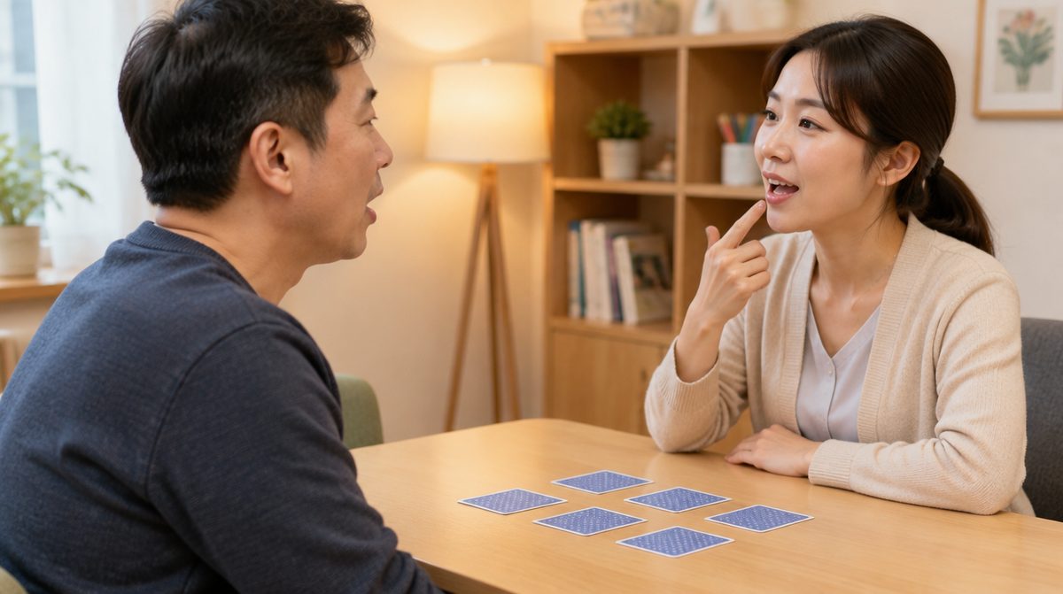 뇌졸중 언어장애 회복을 위한 언어치료 장면