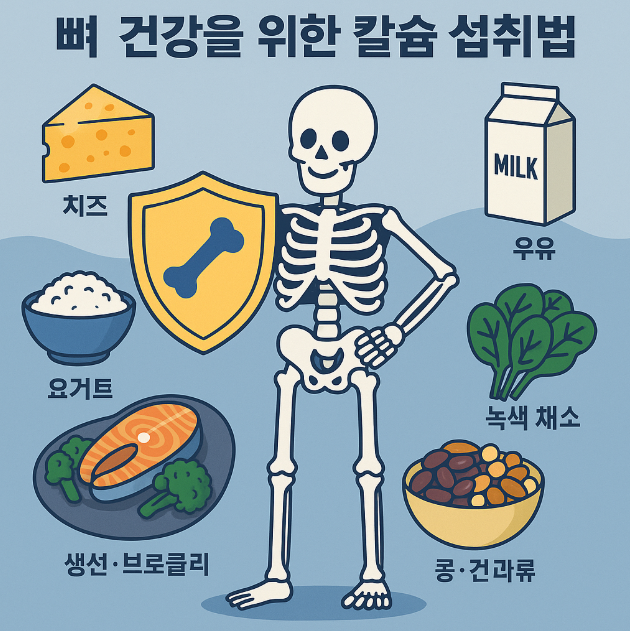 뼈 건강에 좋은 음식들 이미지