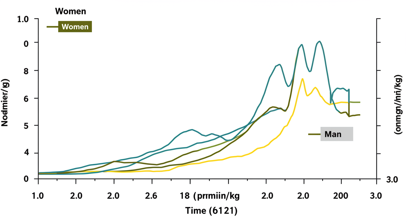 스트레스 호르몬 수치 변화 그래프