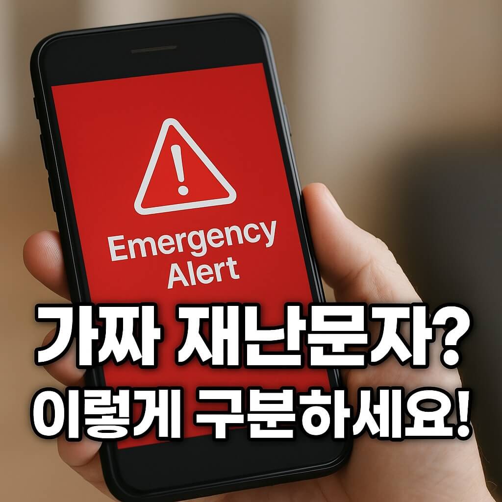 진짜/가짜 재난 문자 구분