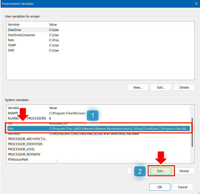 Edit 버튼을 클릭합니다.