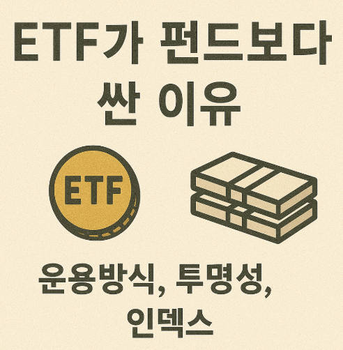 ETF가 펀드보다 싼 이유 (운용방식, 투명성, 인덱스)