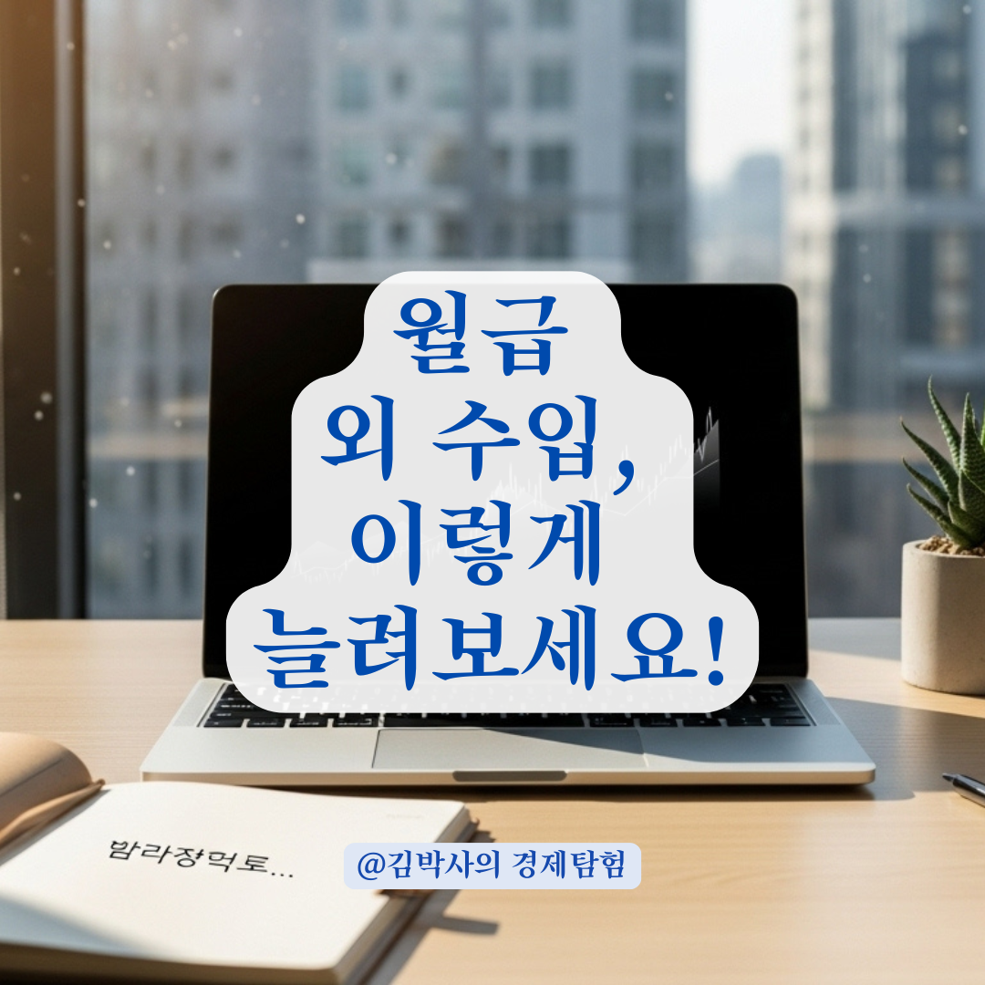 월급에만 의존하면 위험한 이유, 경제적 자유를 위한 수입 다각화 전략.