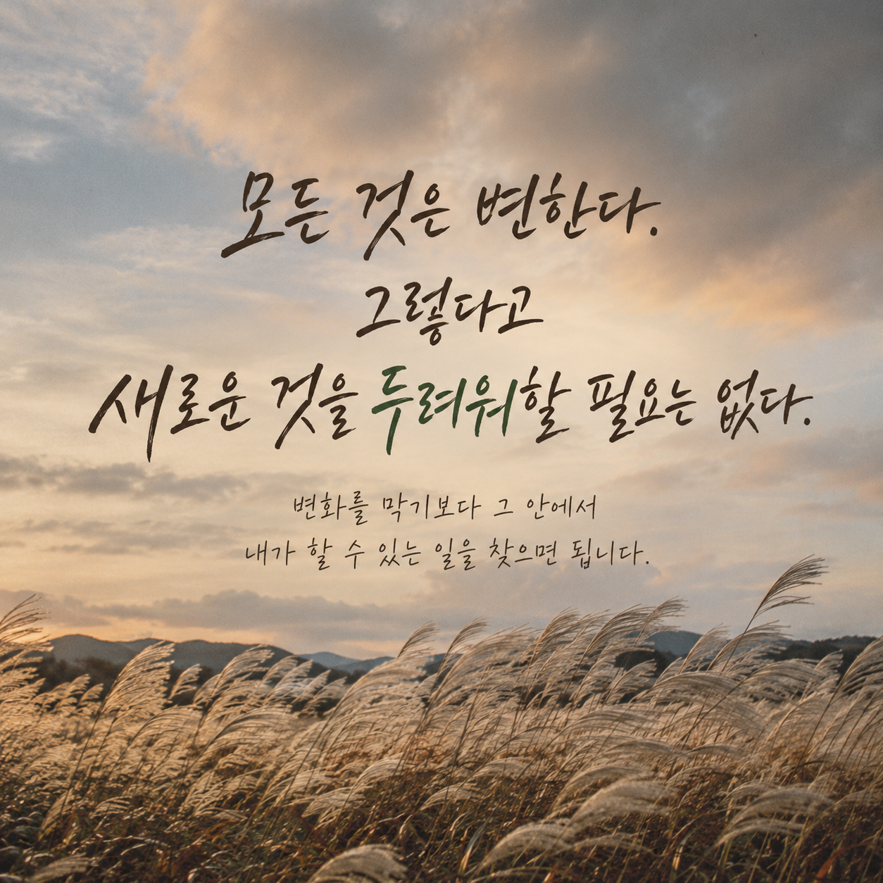 마르쿠스 아우렐리우스 변화에 관한 인생 명언 이미지