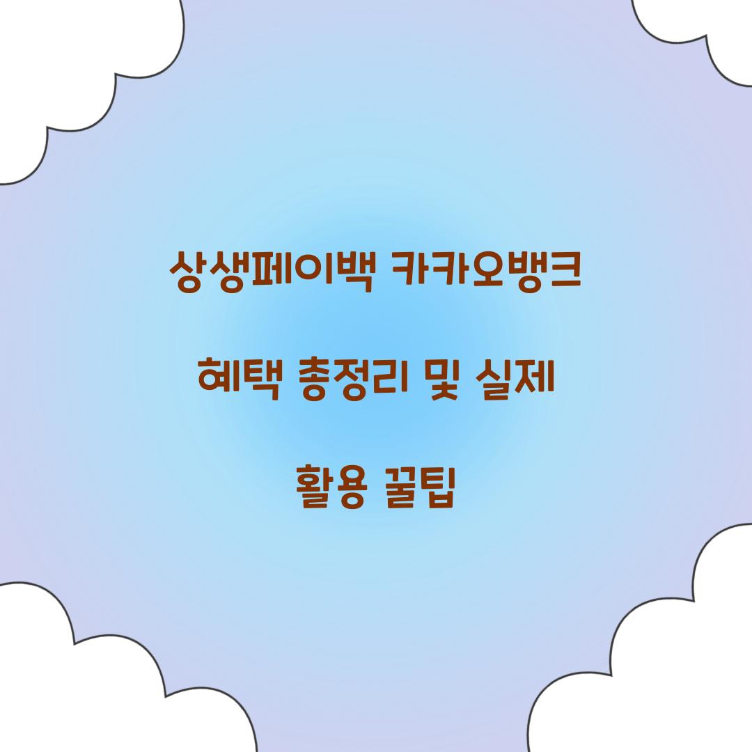 상생페이백 카카오뱅크