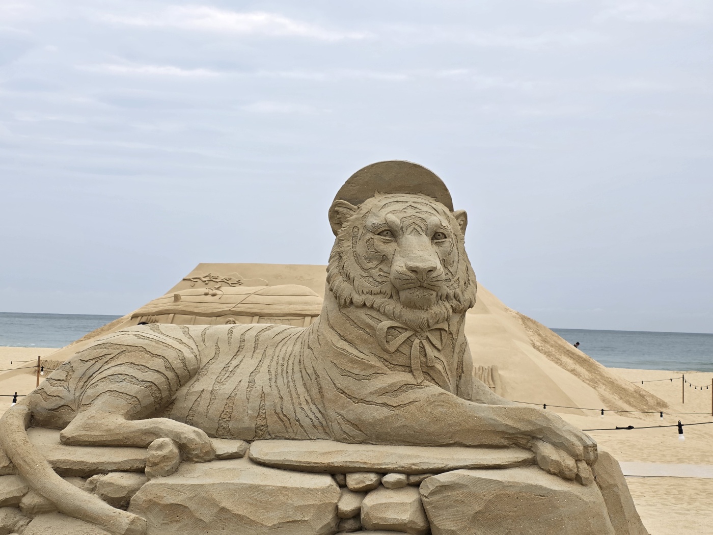 해운대 모래 축제 작품 - 호랑이