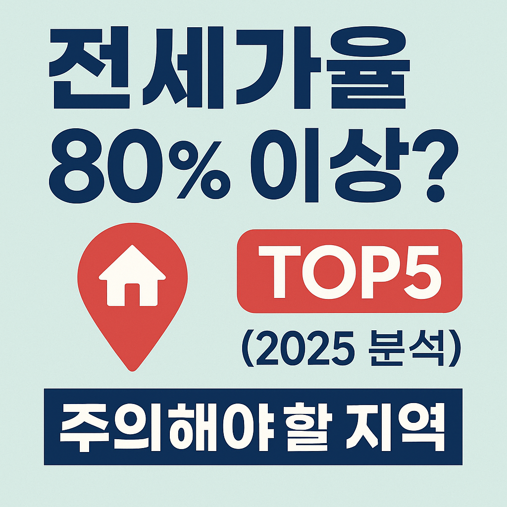 전세가율 80% 이상? 주의해야 할 지역 TOP5