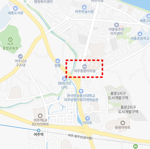 여주시외버스터미널 위치-지도