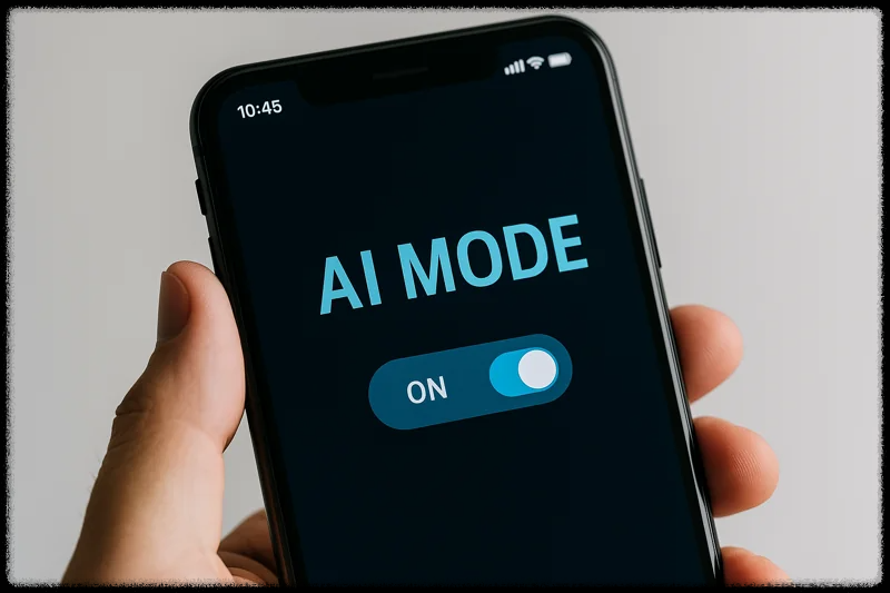 모바일에서 AI모드를 사용하는 모습