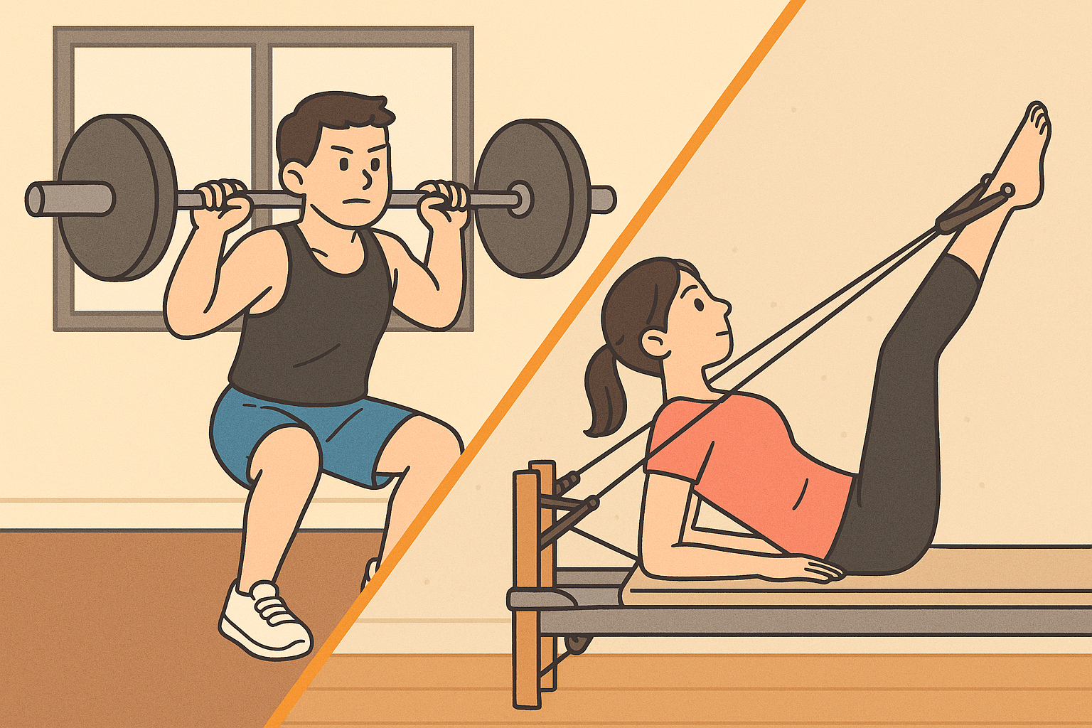 헬스와 필라테스 운동