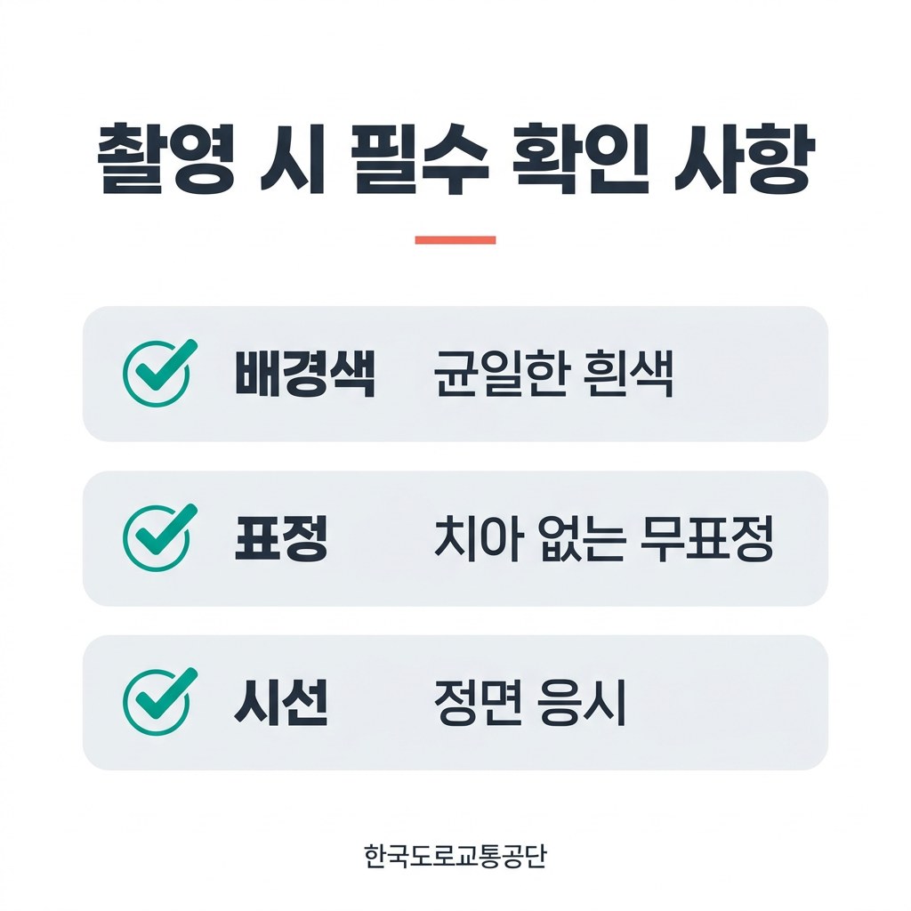 운전면허 사진 규격 촬영 시 필수 확인 사항