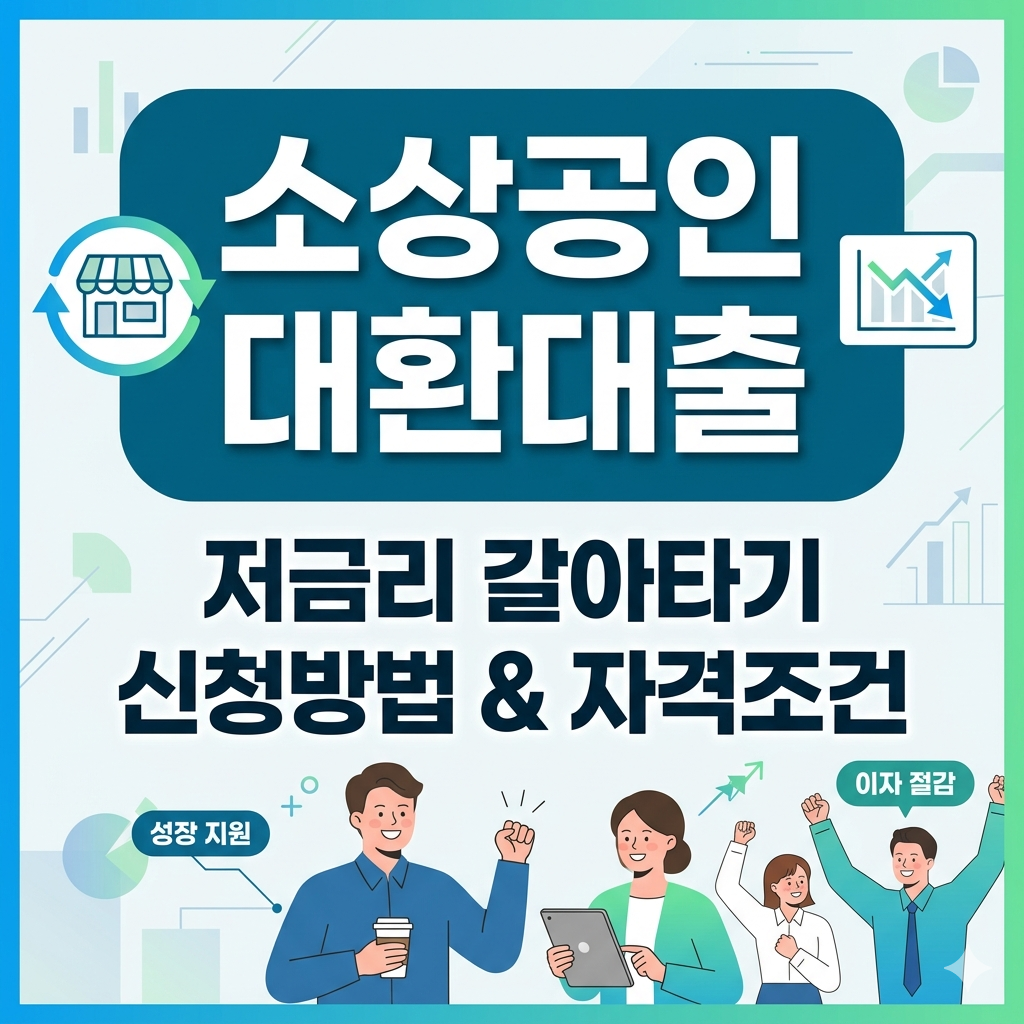 소상공인 정책자금 대환대출 저금리 갈아타기 신청 방법 및 자격 조건 총정리