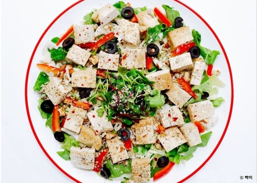 남은-멸절음식-활용요리-6탄-두부샐러드-다이어트-레시피