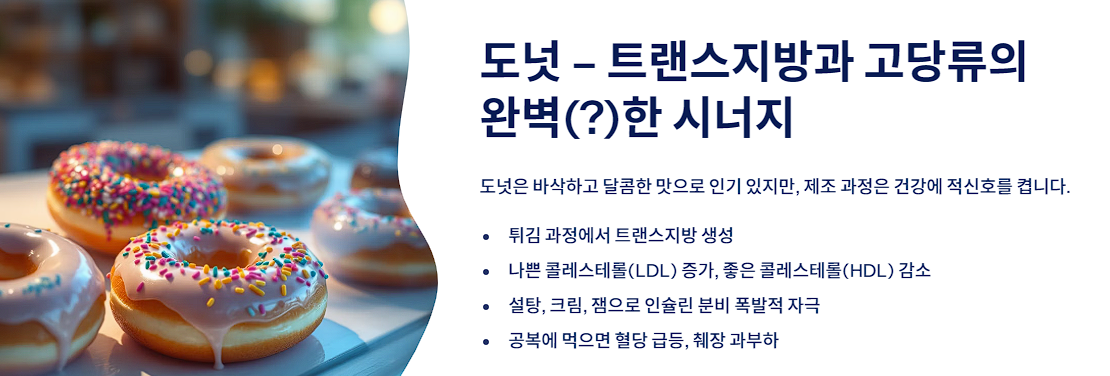 도넛 &ndash; 트랜스지방과 고당류의 완벽(?)한 시너지