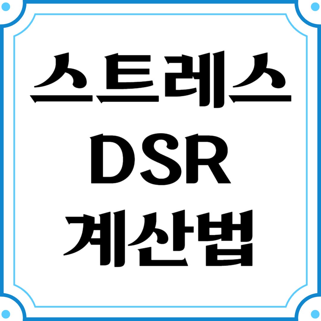 스트레스 DSR 계산법 이해하기