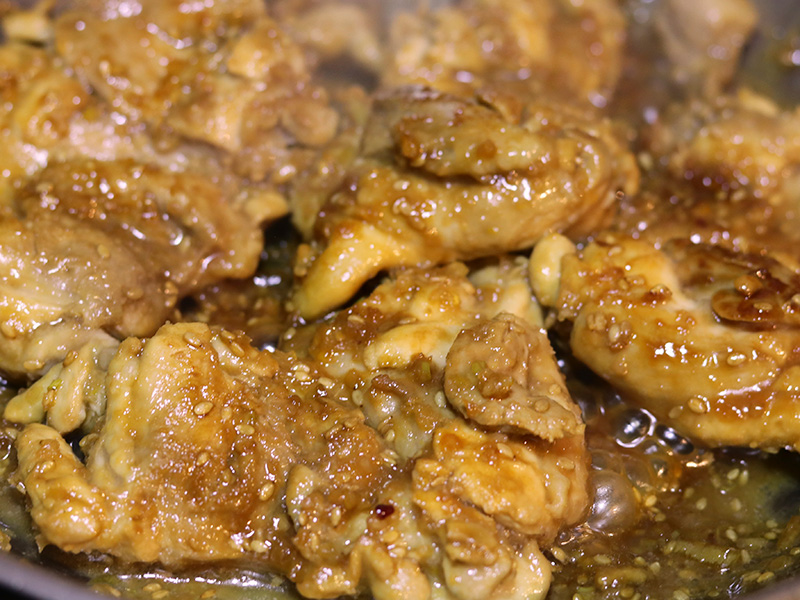 간장 양념 닭갈비 팬에서 구워주기