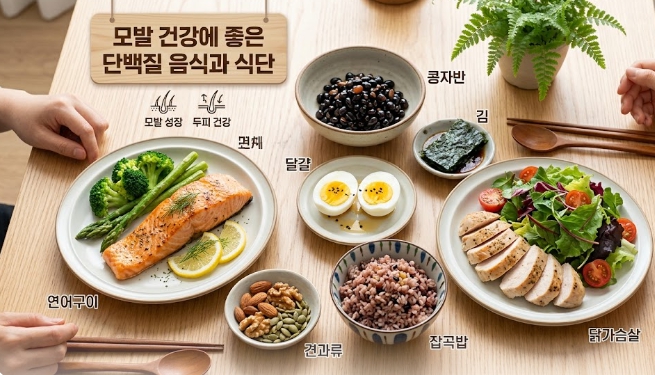 모발 건강에 좋은 단백질 식단