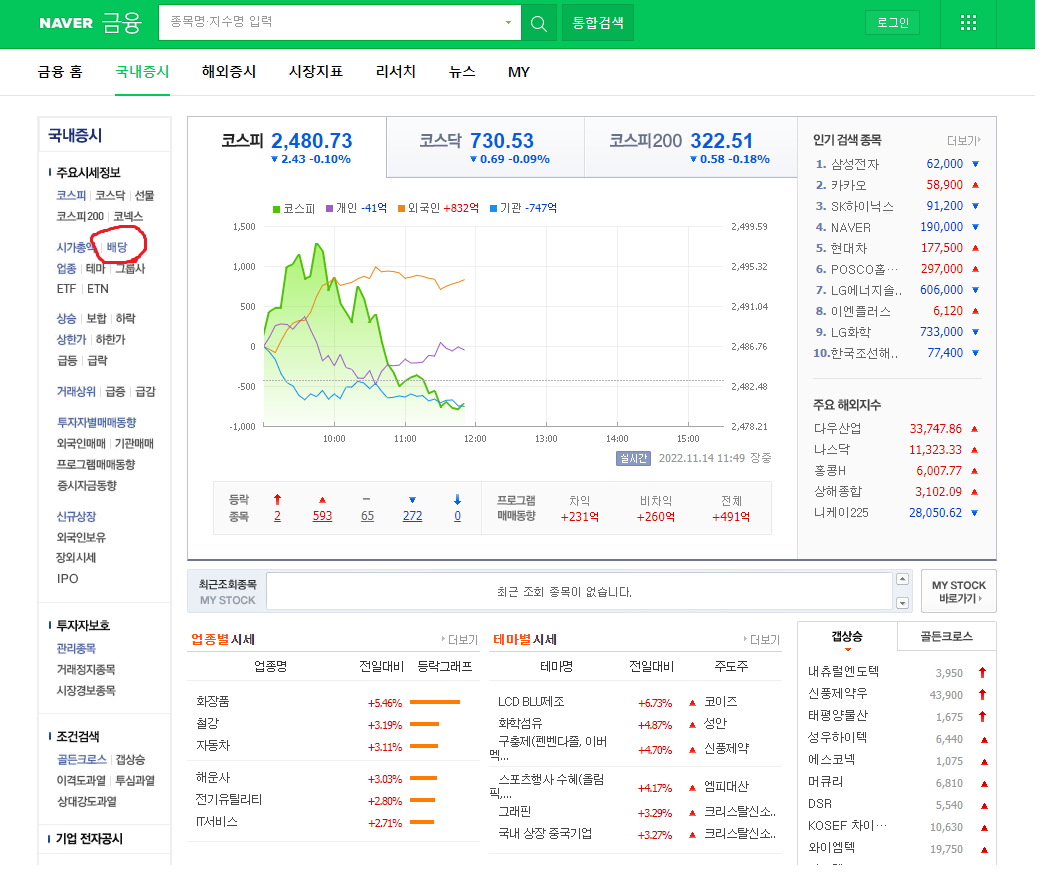 네이버 금융 캡쳐2
