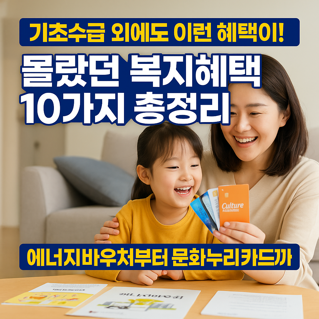 몰랐던 복지혜택 10가지 총정리