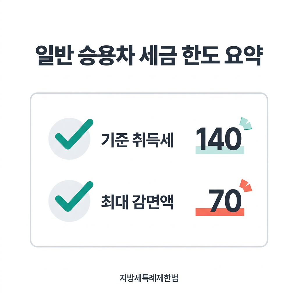 일반 승용차 세금 한도 요약