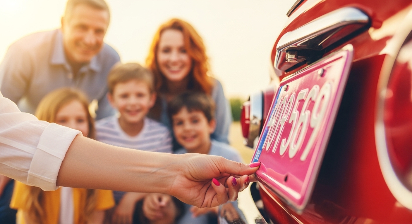 분홍색 번호판&amp;#44; 디자인은 어떨까요