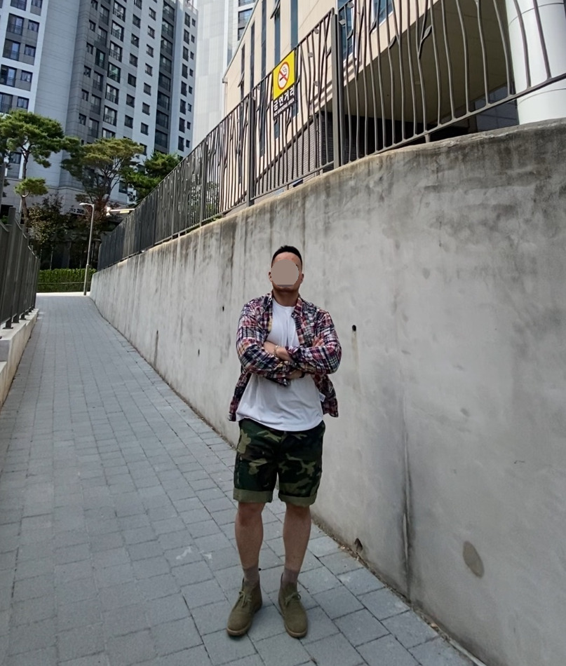 데일리룩('26. 6. 28.)폴로랄프로렌 패치워크 마드라스 클래식핏 린넨 셔츠, 무신사스탠다드 쿨탠타드 티셔츠, 로스코 카모 BDU 팬츠, 무신사스탠다드 양말, 언코즈 처카부츠