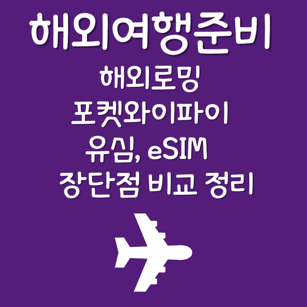 해외여행 로밍, 포켓와이파이,유심, esim