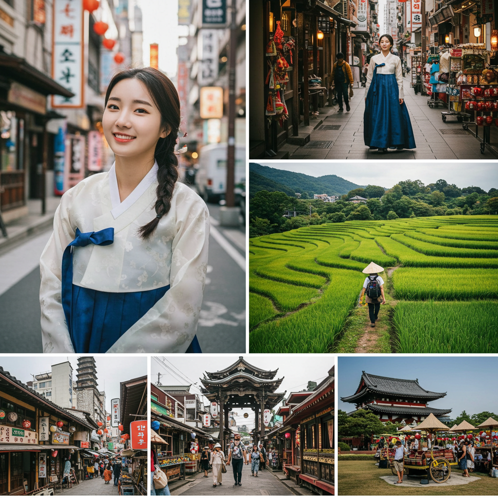 동남아 여행을 하고 있는 한국인 여성2