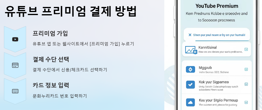 유튜브 프리미엄 결제 방법