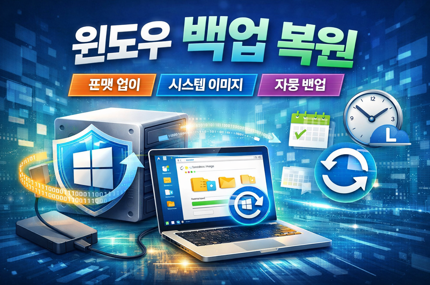 윈도우 백업 복원 관련 사진