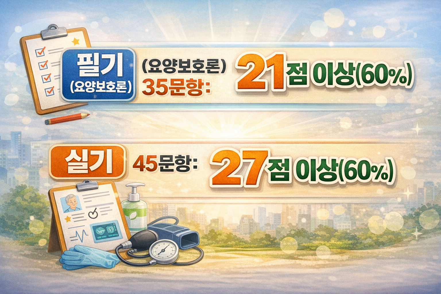 요양보호서 합격기준