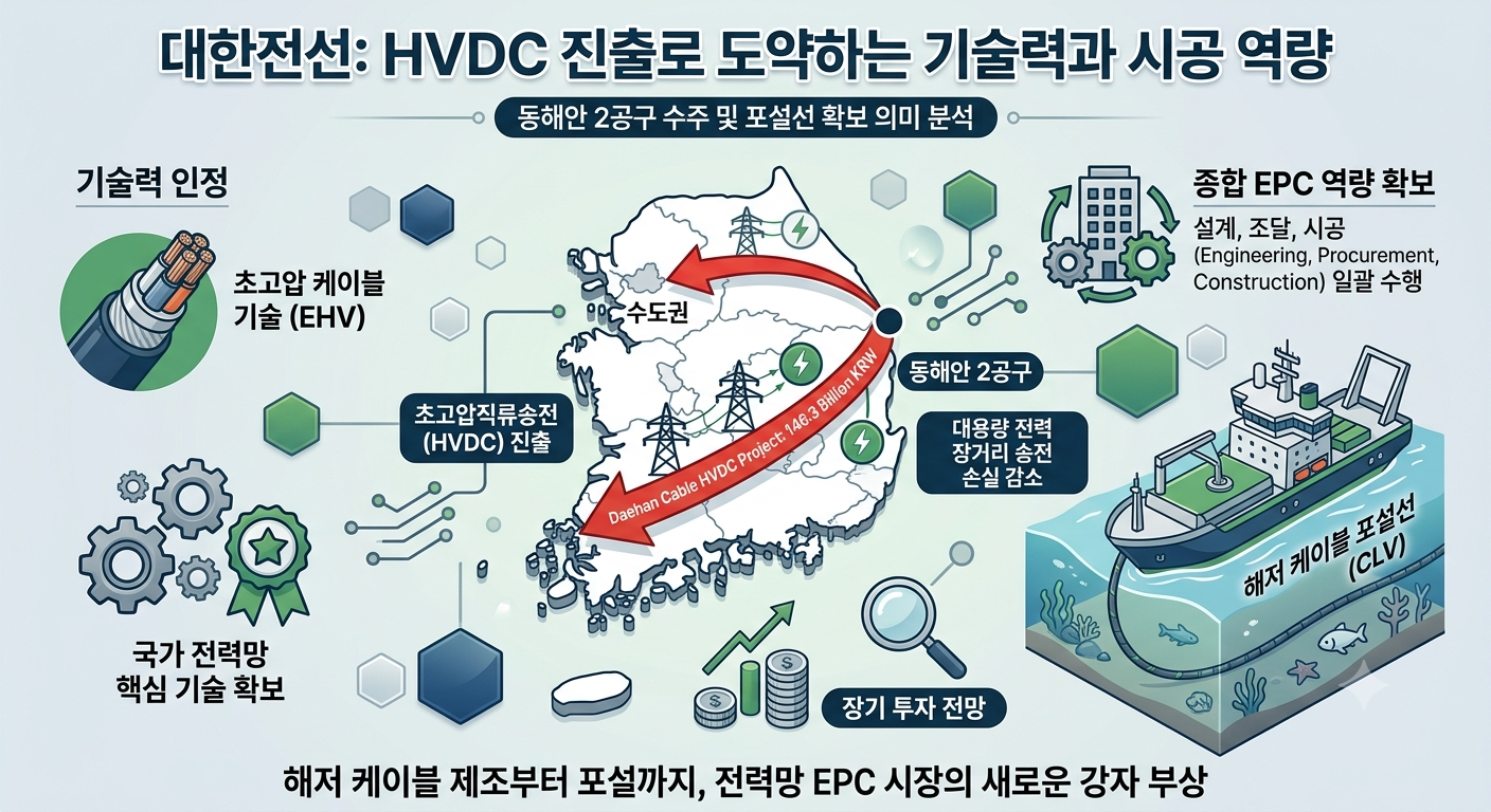 대한전선 HVDC (해저케이블, 포설선, 송전망)