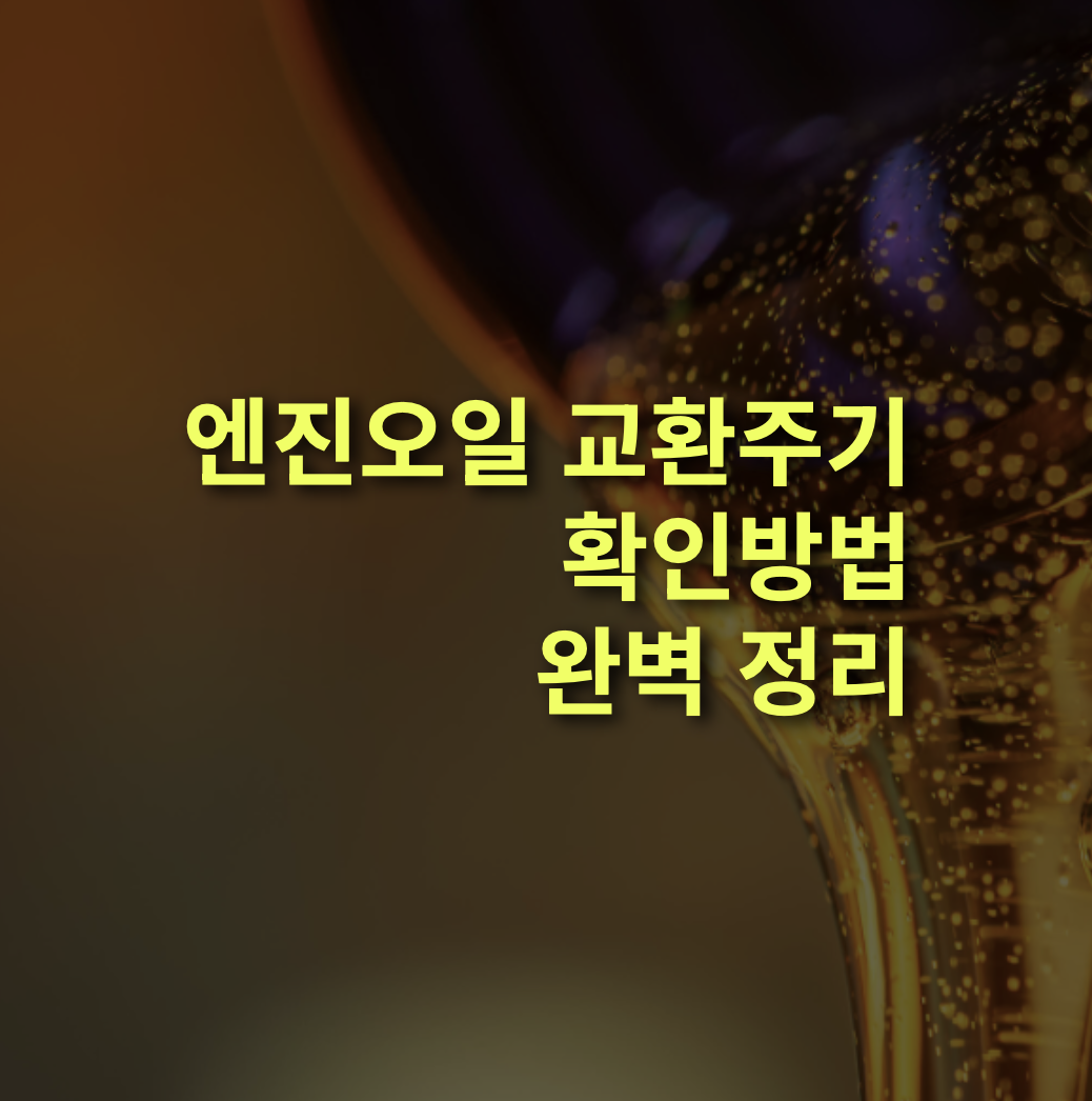 엔진오일 적당한 교환, 교체 주기는? 확인 방법, 문제점.