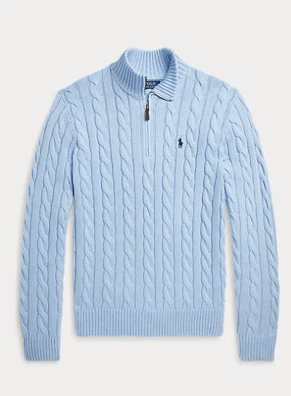 폴로 남성 케이블 니트 코튼 스웨터 색상 및 사이즈 알아보기