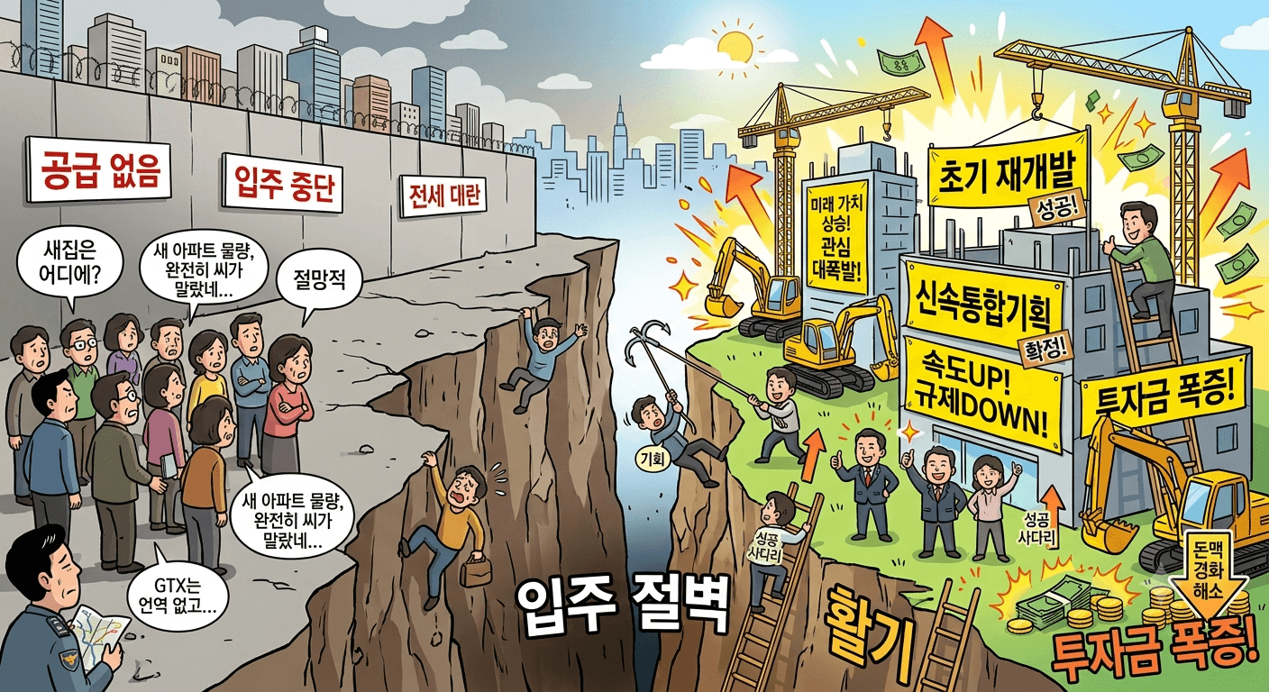 '신축 입주 절벽'과 초기 재개발·신속통합기획 관심 고조